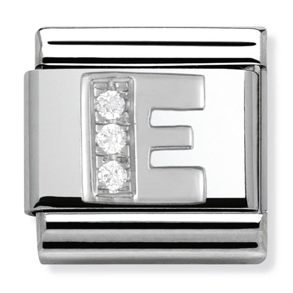NOMINATION CZ Letter E Charm 330301-05
