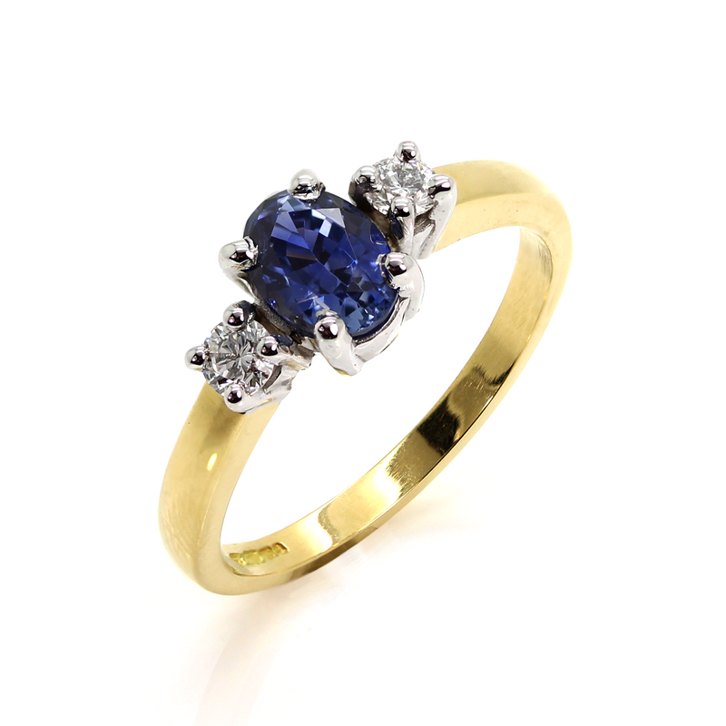 18ct Gold Sapphire & Diamond Ring ASM1460