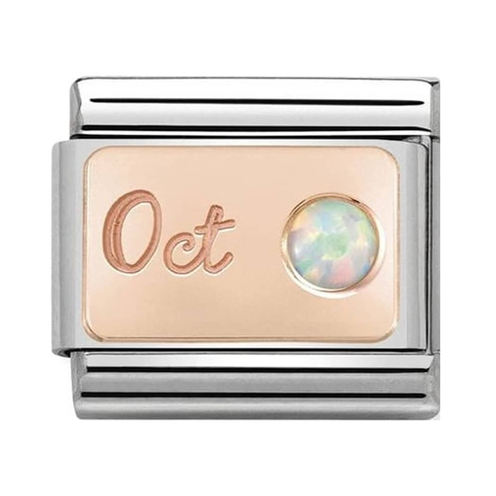 NOMINATION October White Opal Charm 430508-10