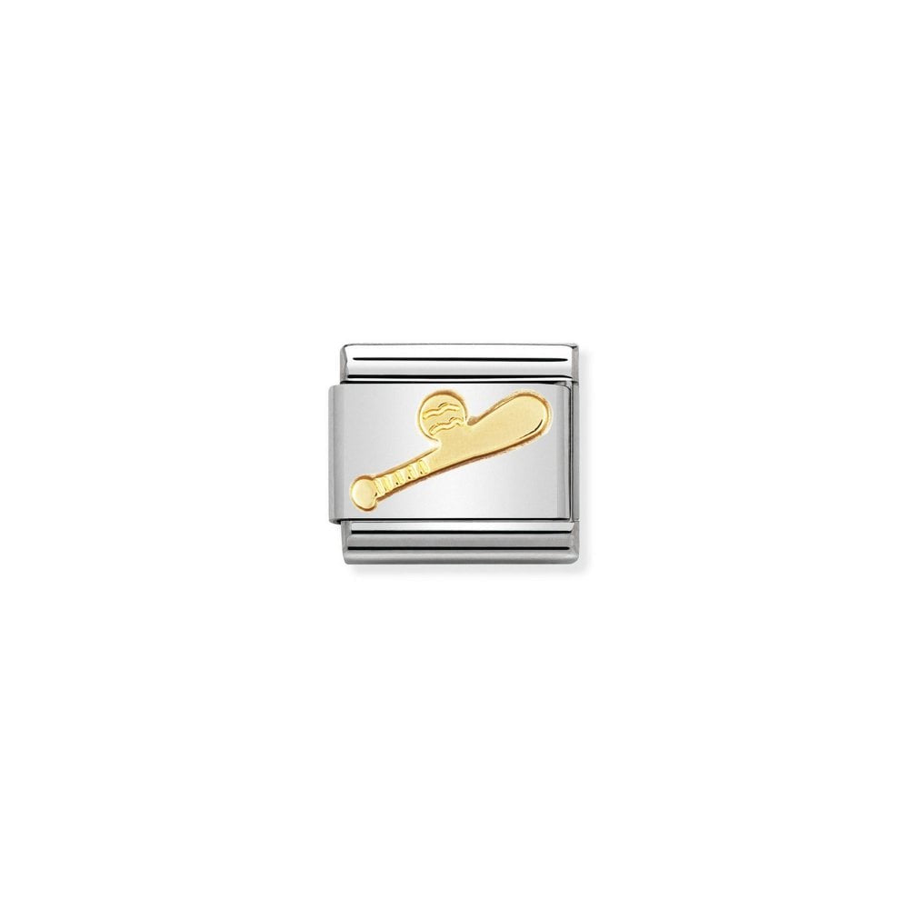 NOMINATION Composable Classic Sports 18K Gold Baseball Bat Link 030106/10