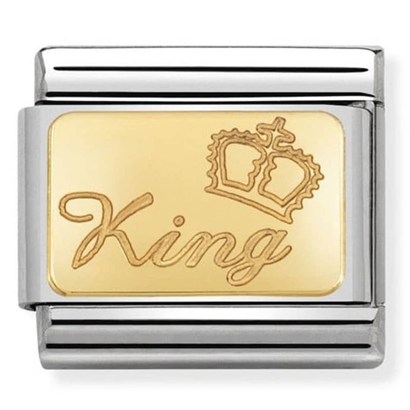 Nomination Gold King Charm 030121-48
