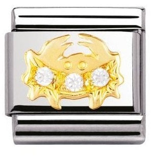 NOMINATION CZ Gold Cancer Charm 030302-04