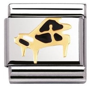 Nomination Enamel Gold Piano Charm 030221-08