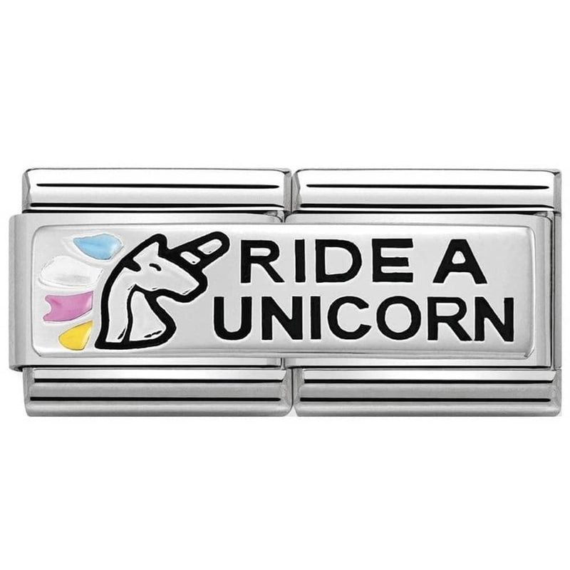 Nomination Doulbe Enamel Ride a Unicorn Charm 330721-01