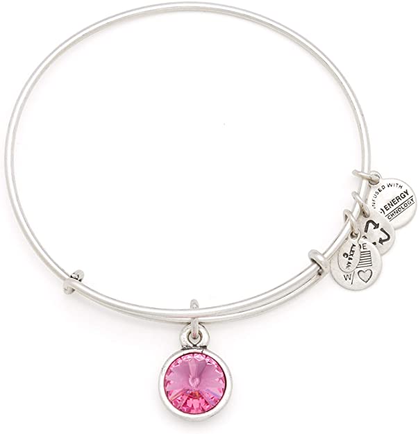 ALEX AND ANI October Birthstone Charm Bangle A12EB249RS