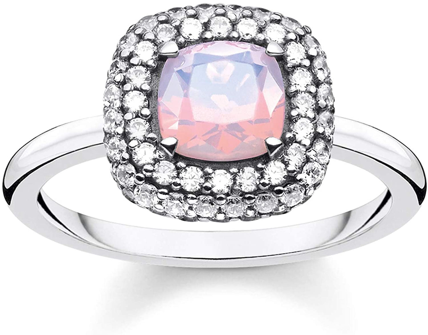 Thomas Sabo Size 56 Sterling Silver Multicoloured Iridescent Ring TR2287-347-7-56