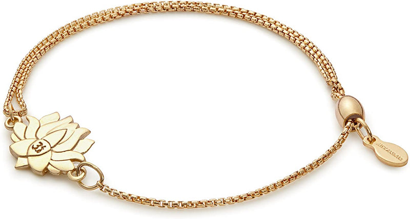 ALEX AND ANI Lotus Peace Petals Gold Plated Pull Chain Bracelet PC14SPB04G