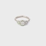 Platinum Triple Cluster Ring 0.75ct - 54553A-40