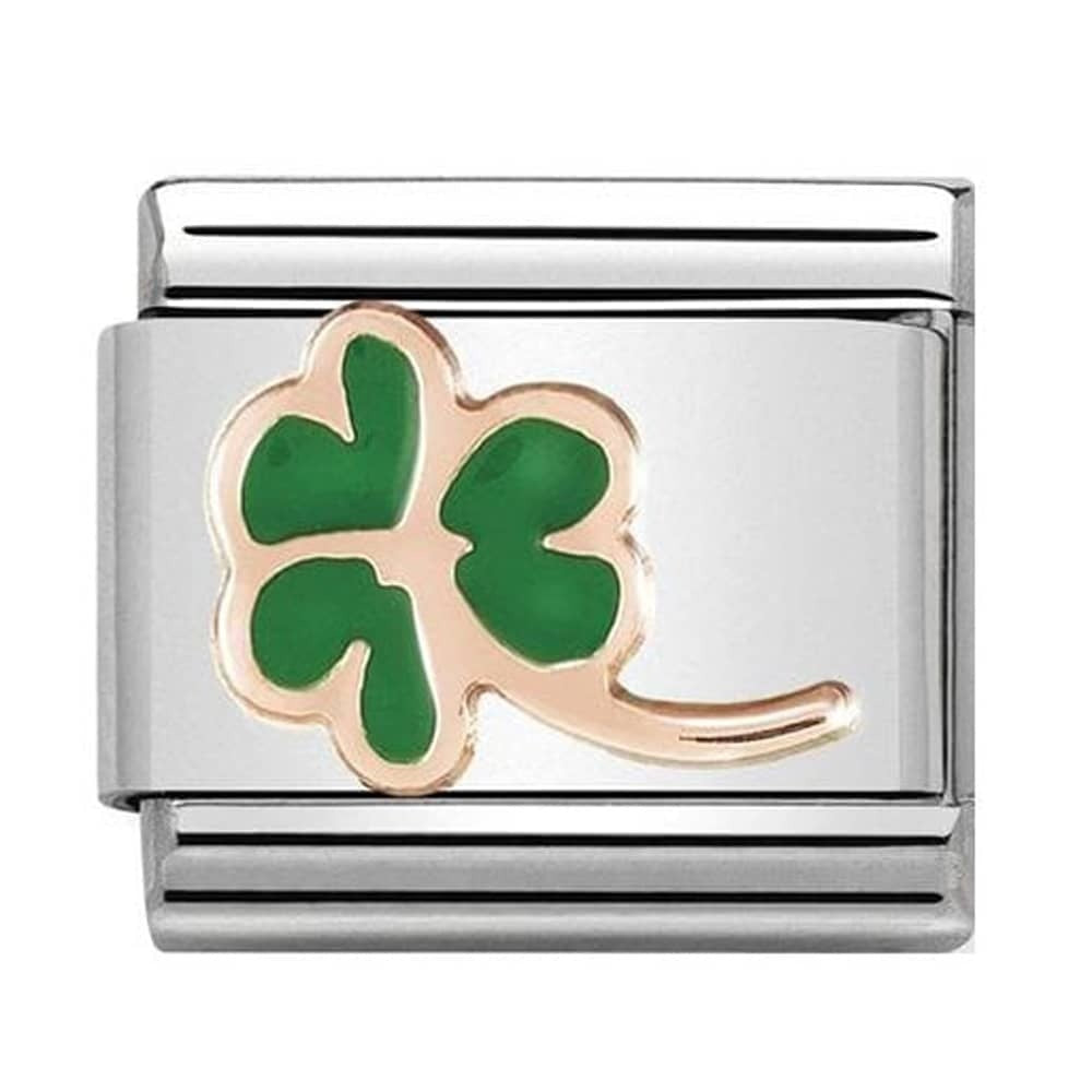 NOMINATION Enamel Green Clover Charm 430202-01