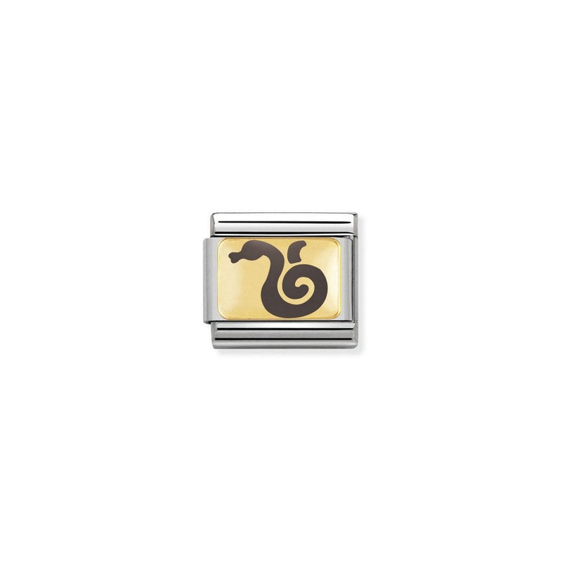 NOMINATION  Classic Chinese Zodiac Gold Snake Grey Link 030275/34