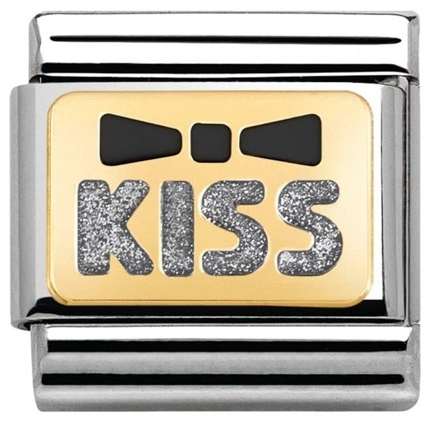 NOMINATION Enamel Black Bow Kiss Charm 030280-36