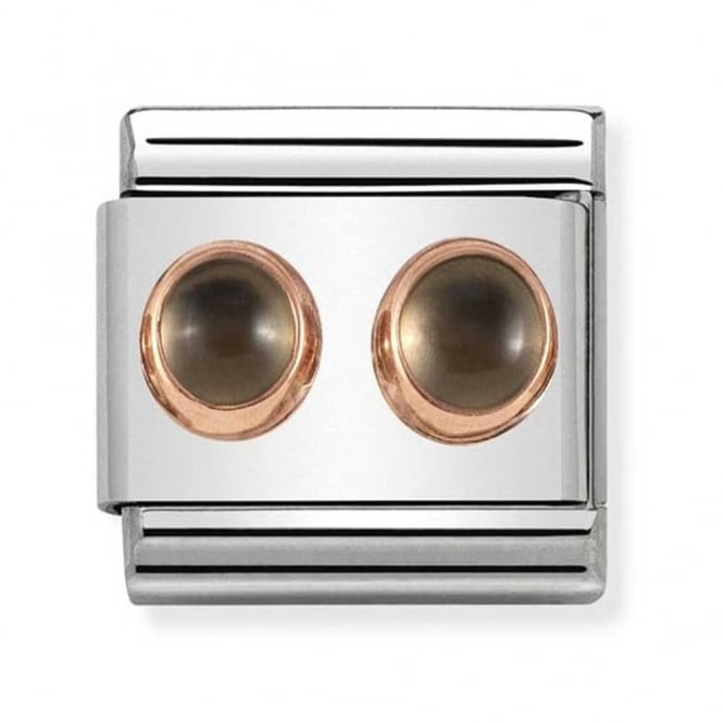 NOMINATION Double Smoky Quartz Charm 430506-29