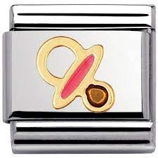 NOMINATION Gold Pink Dummy Charm 030208-41