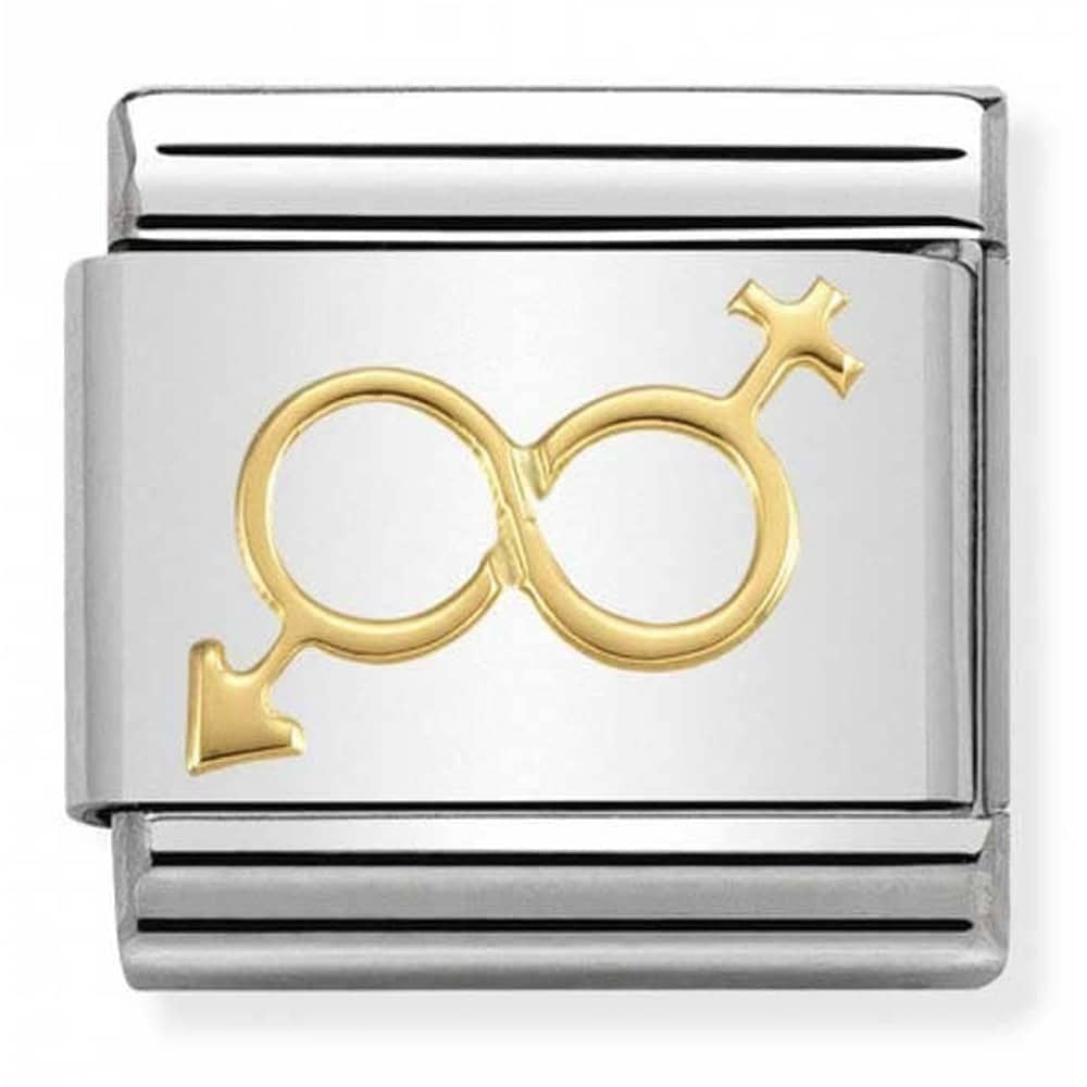 NOMINATION Gold He She Charm 030162-31