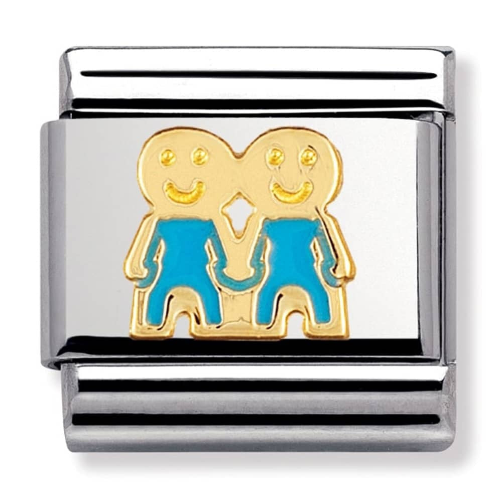NOMINATION Enamel Gold Brothers Charm 030209-47