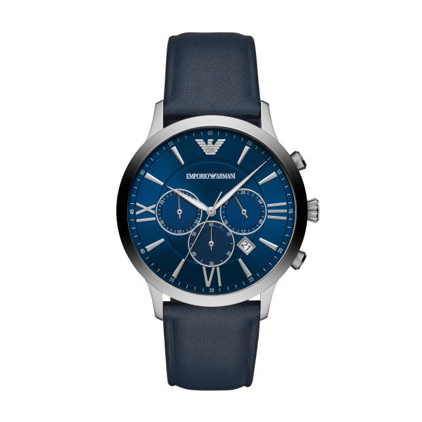 Armani Blue Leather strap Blue dial watch AR11226