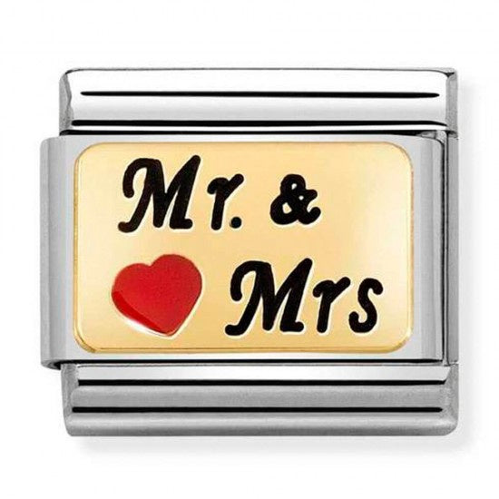 NOMINATION Gold Mr & Mrs with Heart 030284-53