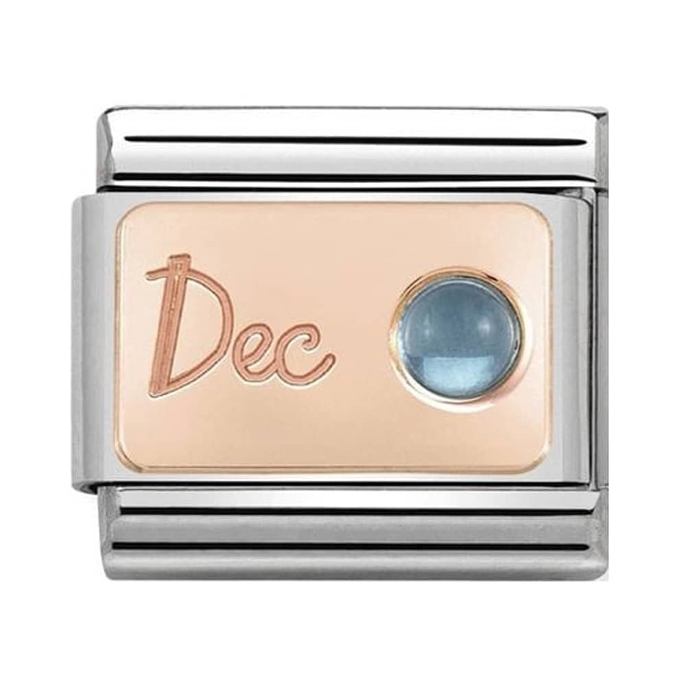 NOMINATION Gold December Blue Topaz Charm 430508-12