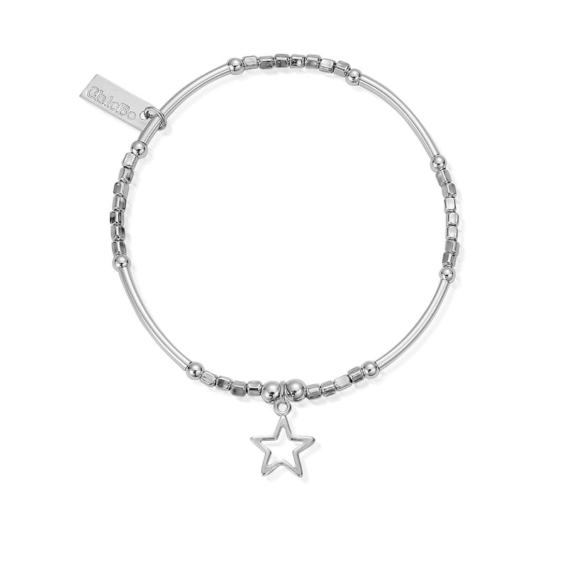 ChloBo Mini Noodle Cube Open Star Bracelet SBMNC097