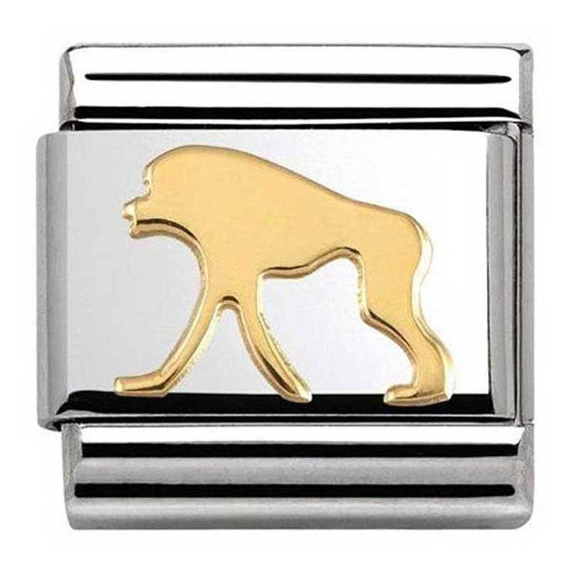 Nomination CLASSIC Gold Animals of Earth Monkey Charm 030112/30