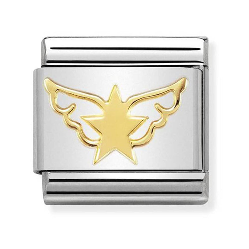 Nomination Gold Star Angel Charm 030162-45