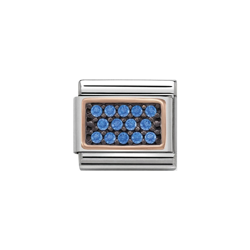 NOMINATION CLASSIC Rose Gold Blue Cubic Zirconia Charm 430313/06