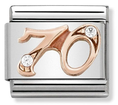 NOMINATION CZ rose gold 70 charm 430315-70
