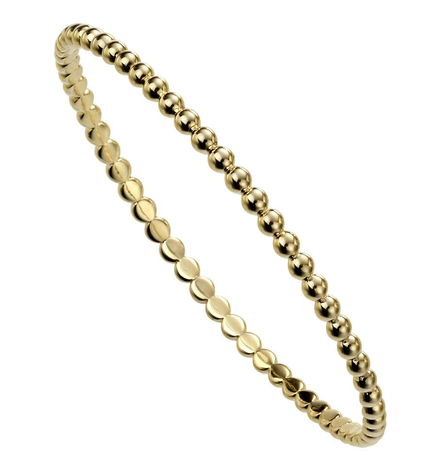 Gold Plated Round Ball Bangle