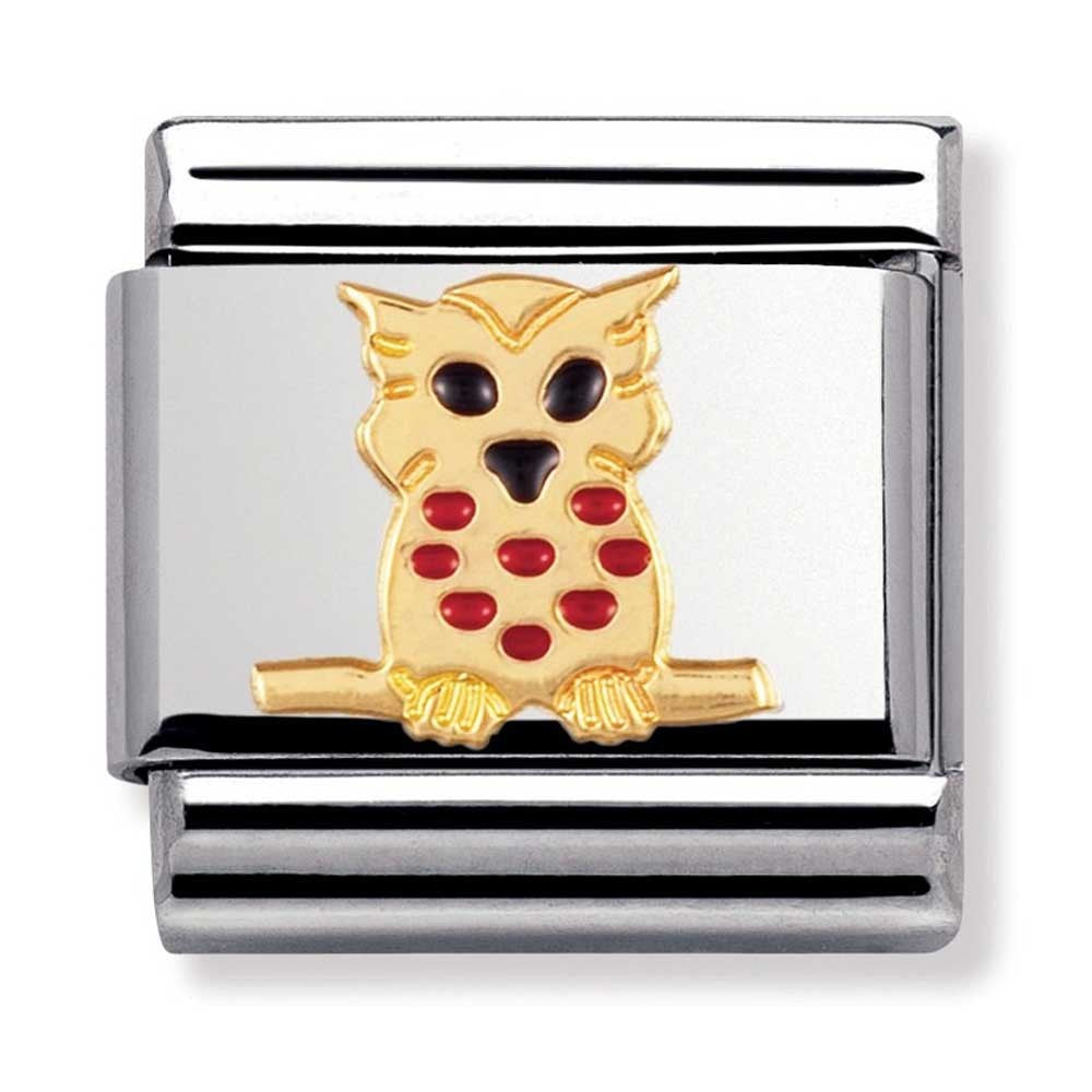 NOMINATION Gold Owl Charm 030211-10