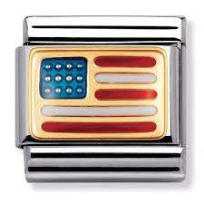 NOMINATION Gold USA Flag Charm 030235-04