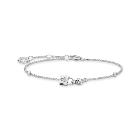 Thomas Sabo Silver Key Padlock Bracelet A2040-051-14-L19V