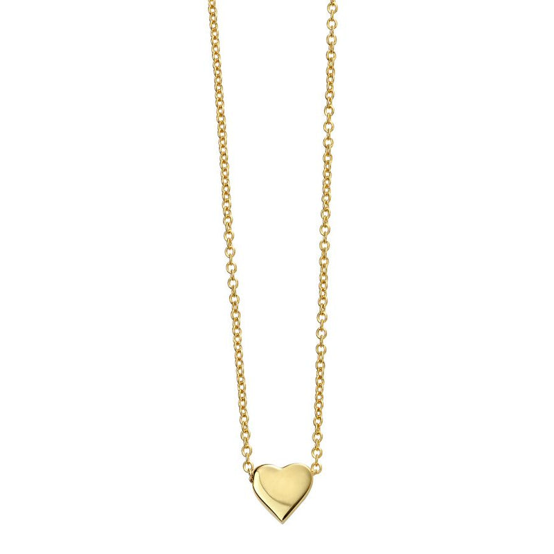 Gold Plated Single Heart Necklace