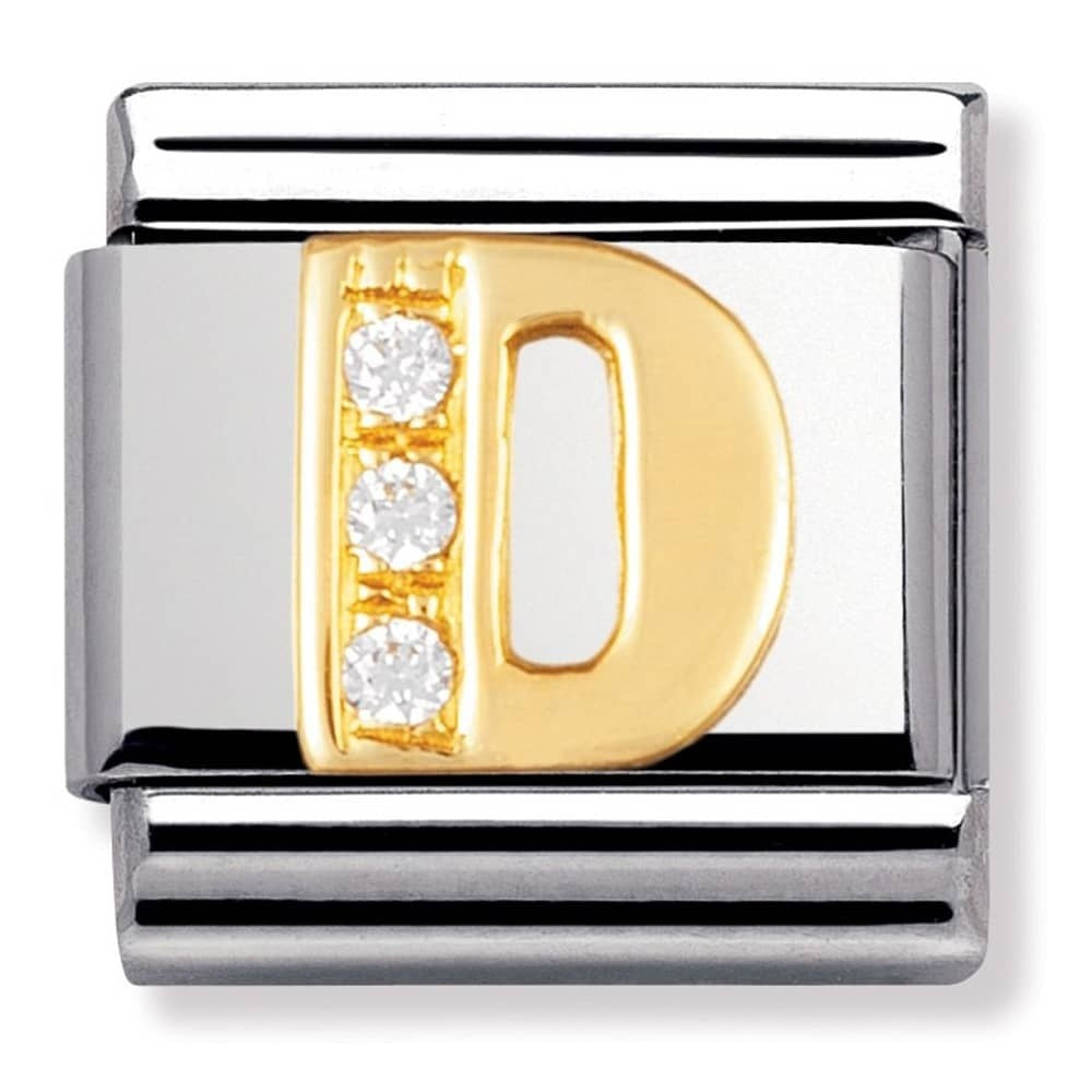 NOMINATION CZ Letter D Charm 030301-04