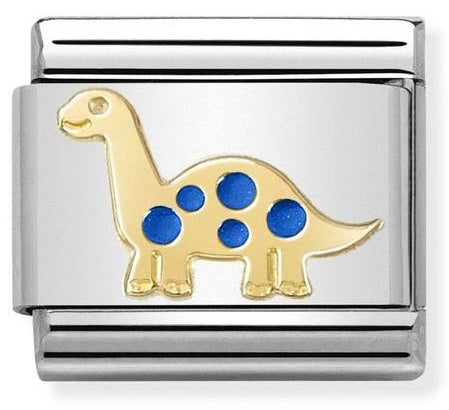 NOMINATION Enamel Gold Brontosauros Charm 030272-39