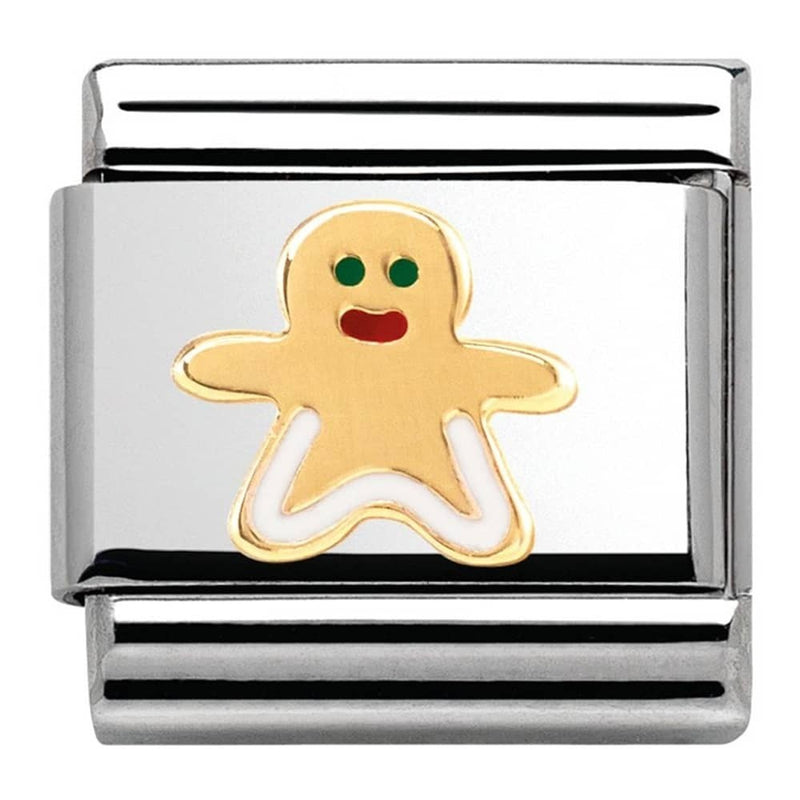 Nomination Gold Gingerbread Man Charm 030285-08