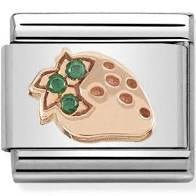 NOMINATION Rose Gold CZ Strawberry Charm 430305-31