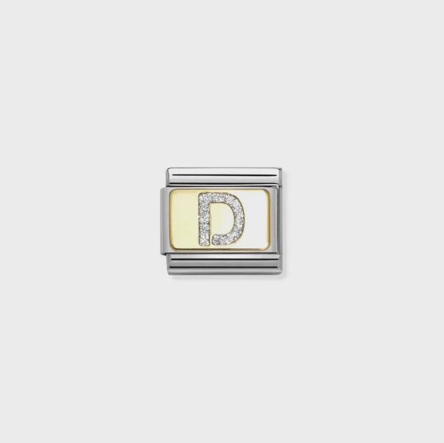 NOMINATION 18k Gold Glitter D Charm 030291/04