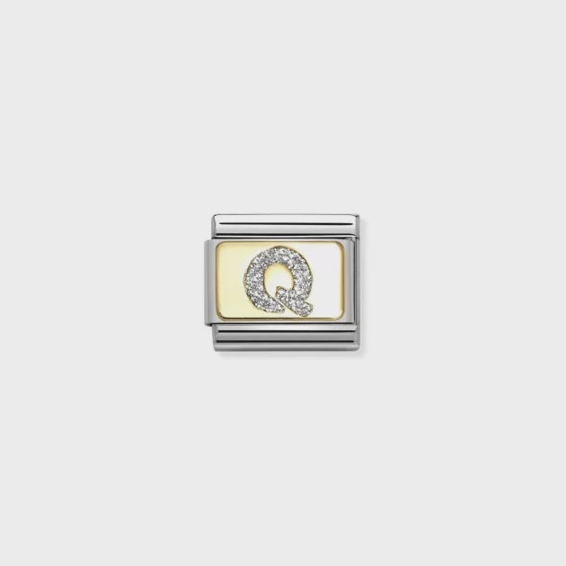 NOMINATION 18k Gold Glitter Q Charm 030291/17