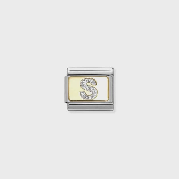 NOMINATION 18k Gold Glitter S Charm 030291/19