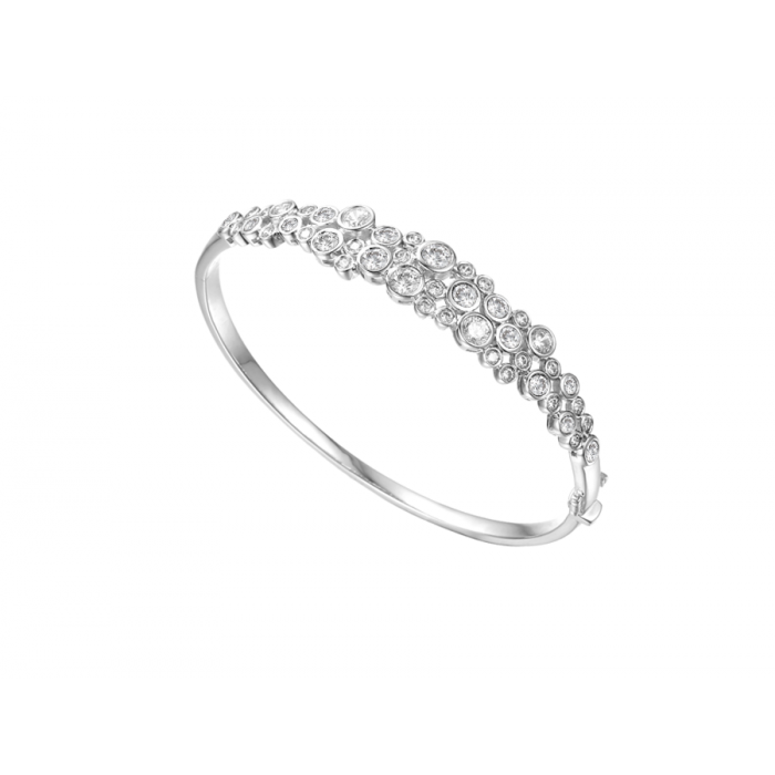 Silver CZ Bubble Bangle 9059SILCZ