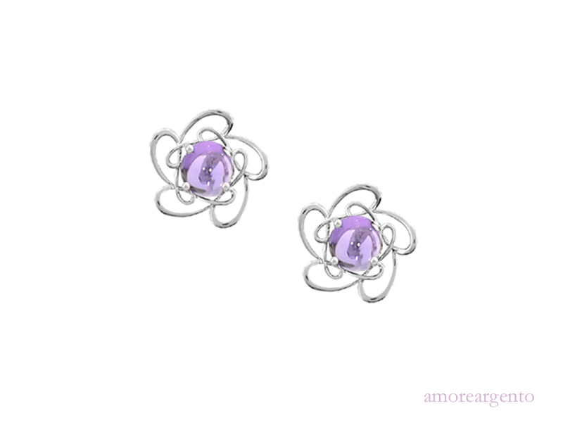 Silver Amethsyt Earrings