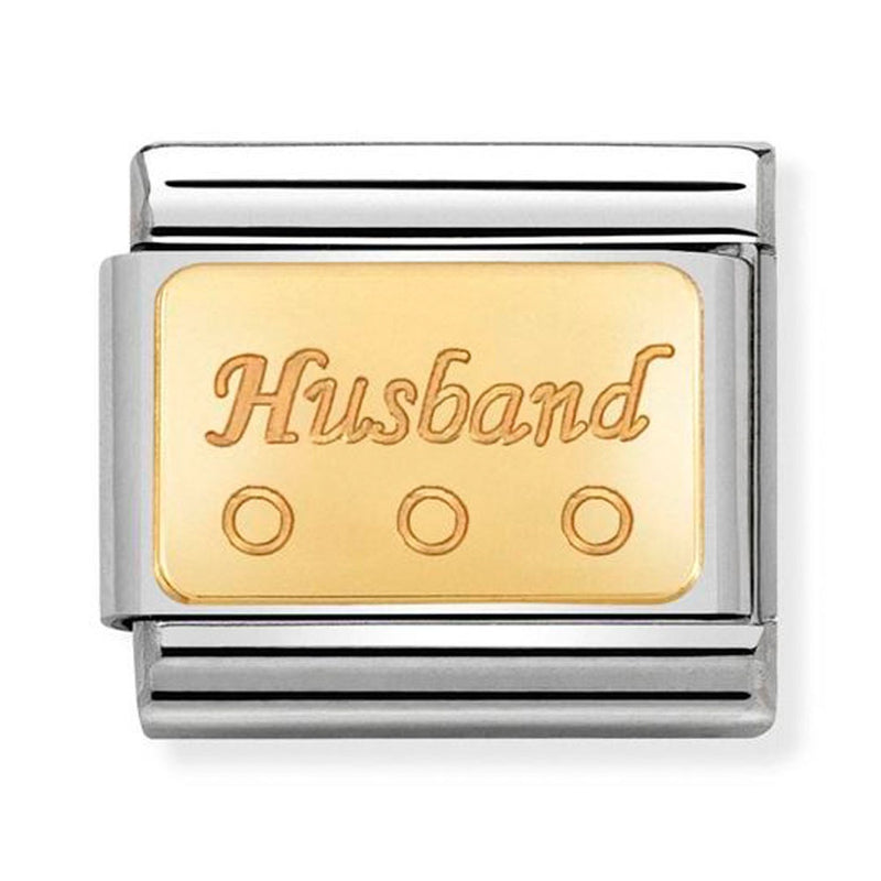 Nomination Gold Husband Charm 030153-16
