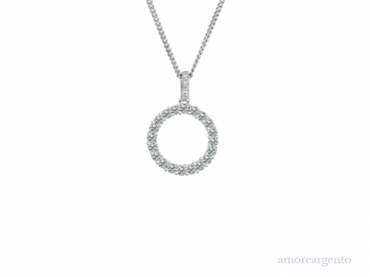 Amore Circle of Life CZ Necklace  9139SILCZ