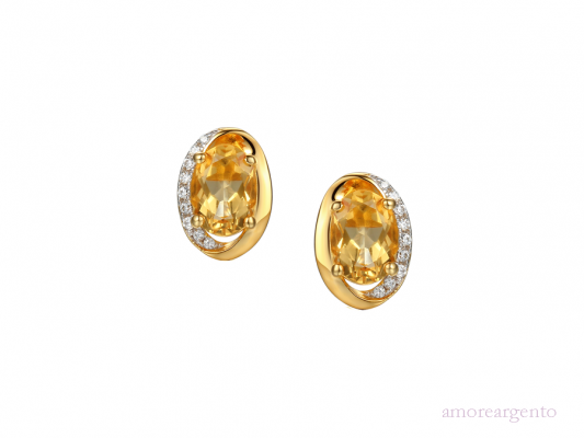Silver Citrine Earrings