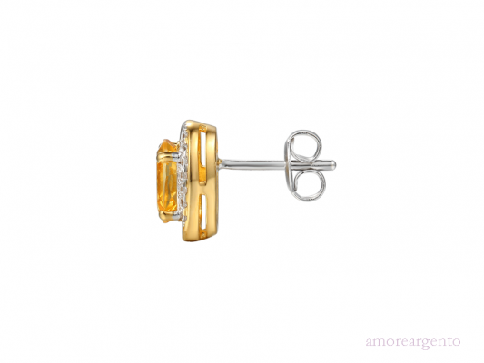Silver Citrine Earrings