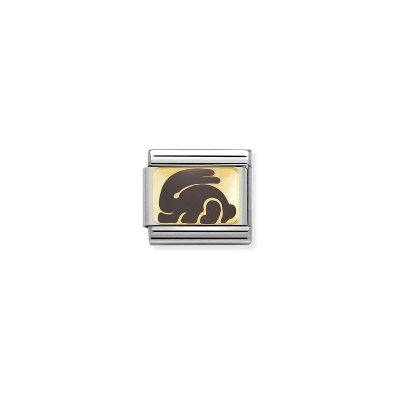 NOMINATION  Classic Chinese Zodiac Gold Rabbit Grey Link 030275/28