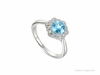 Amore Silver & Blue  Topaz Cluster Ring 9261SILCZ/BT