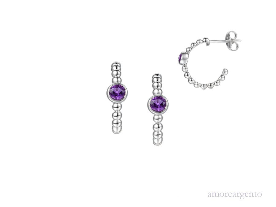 Silver Amethyst Earrings