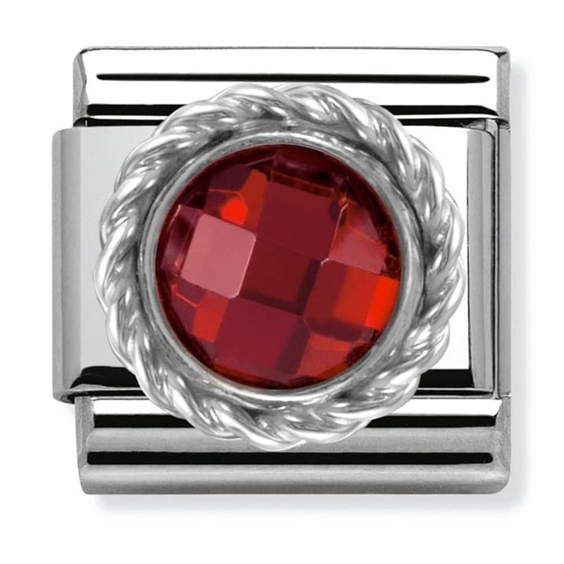 Nomination Twisted Silver Detail Red 330601-005