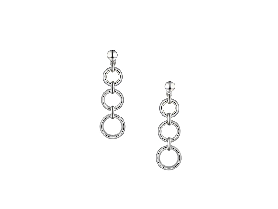 Amore Silver Graduating Triple Circle Earrings 9351SIL